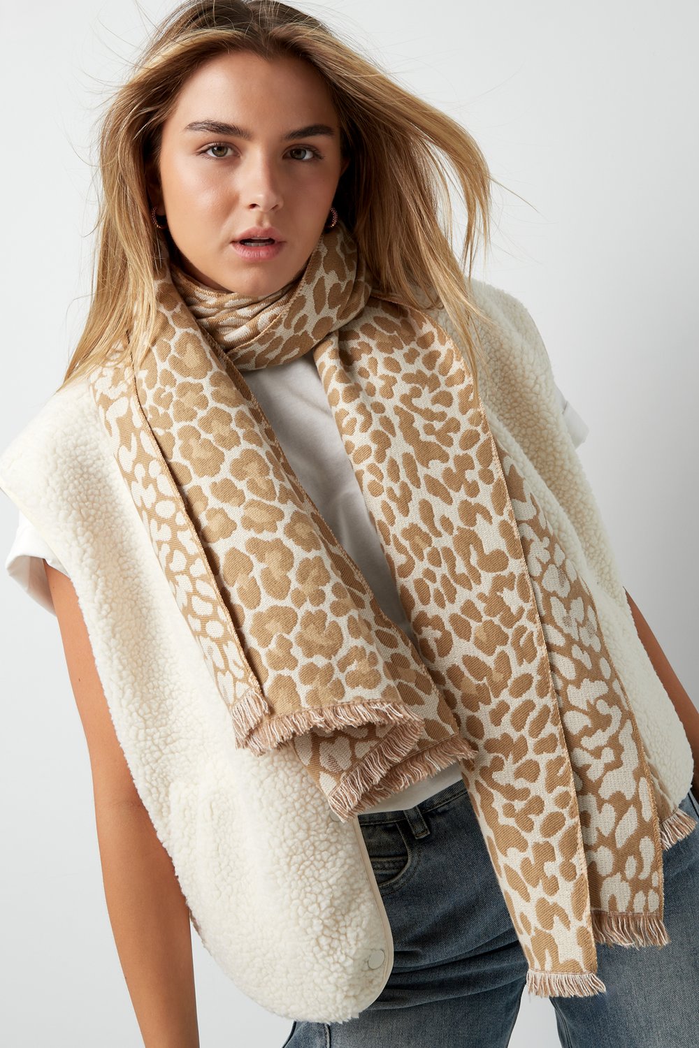 Winter scarf leo lover - orange pink h5Picture2